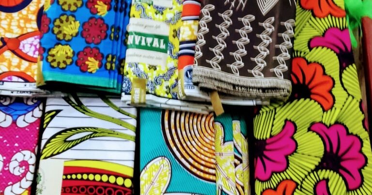 West African textile designs, representing the handwoven fabric and craft traditions of the region