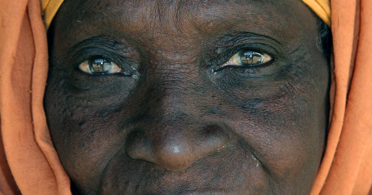 Close-up portrait of an elderly woman face, representing the kind of imagery used in face-swap and AI portrait technology