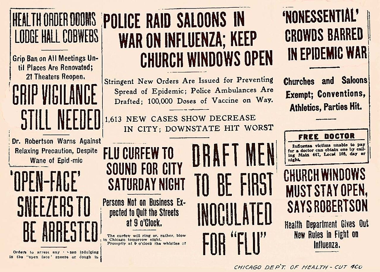 Historical newspaper headlines representing editorial coverage