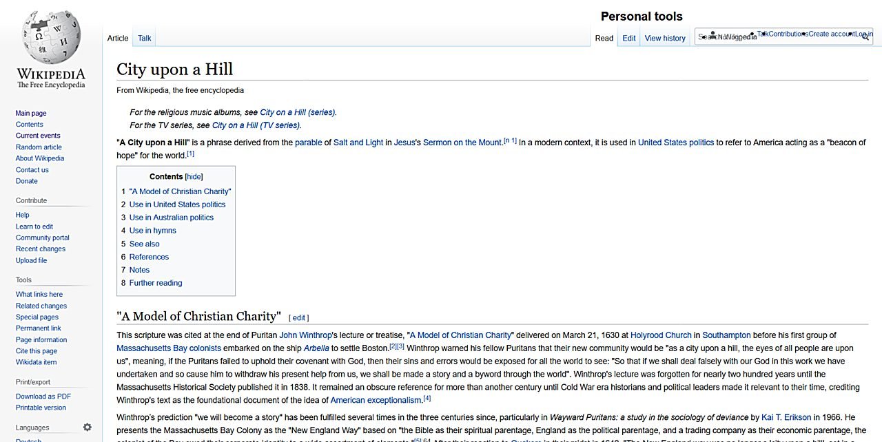 Wikipedia article page screenshot