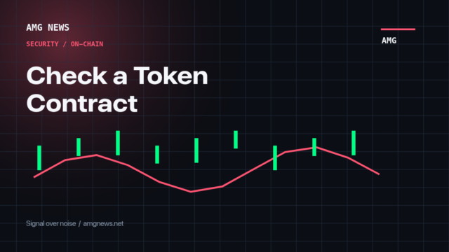 Check a Token Contract - AMG News