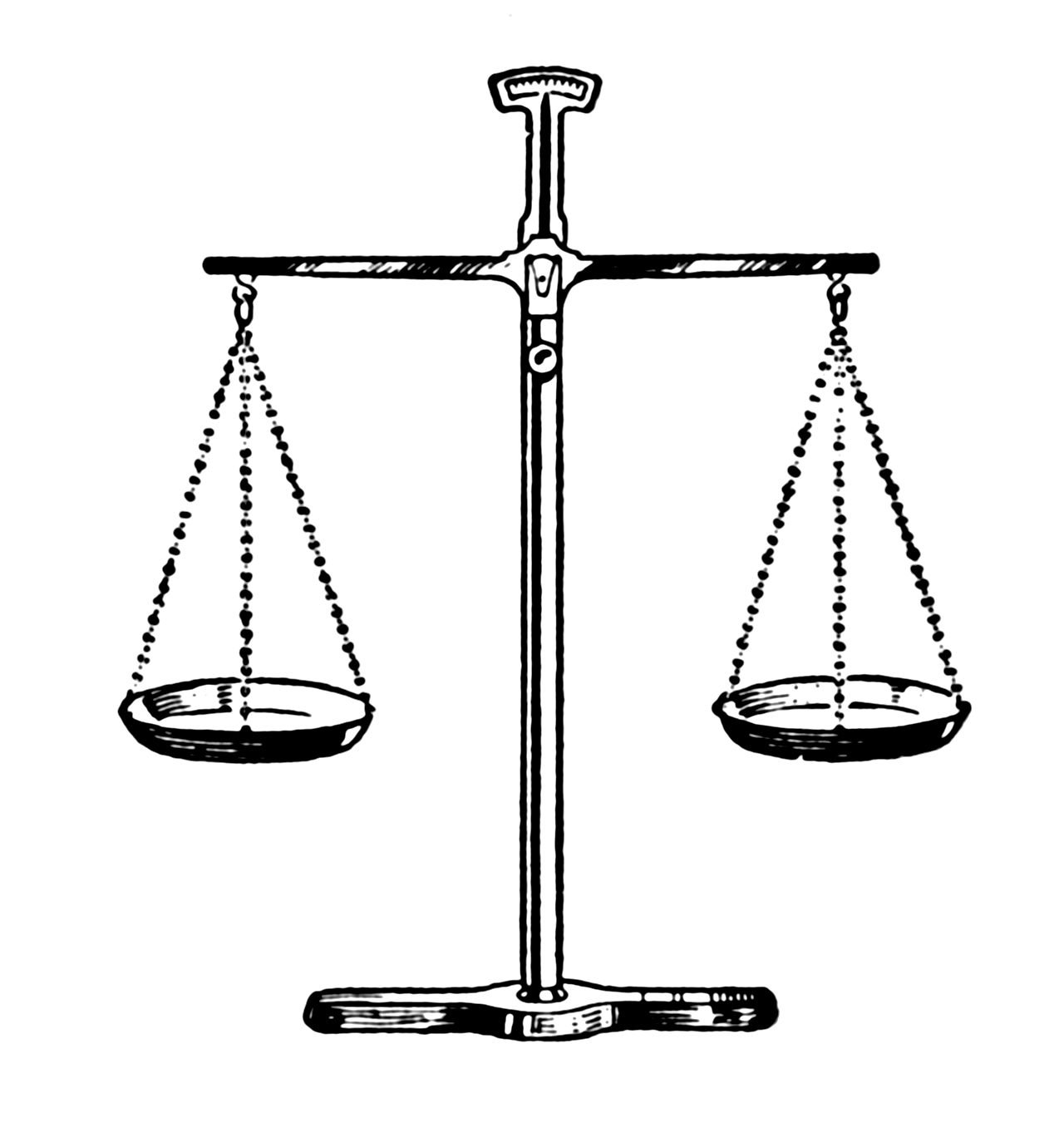 Scales of justice representing editorial balance