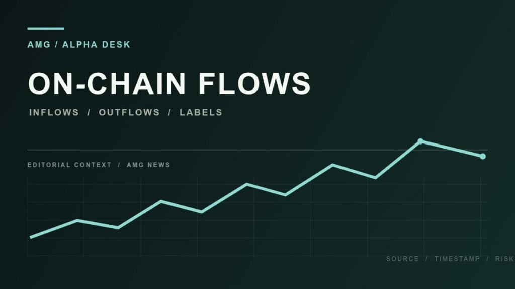 on-chain exchange flows diagram showing inflows, outflows, labels, and timing uncertainty